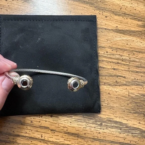 Brighton Silver Cable Bracelet with Gold Accents - Picture 5 of 5